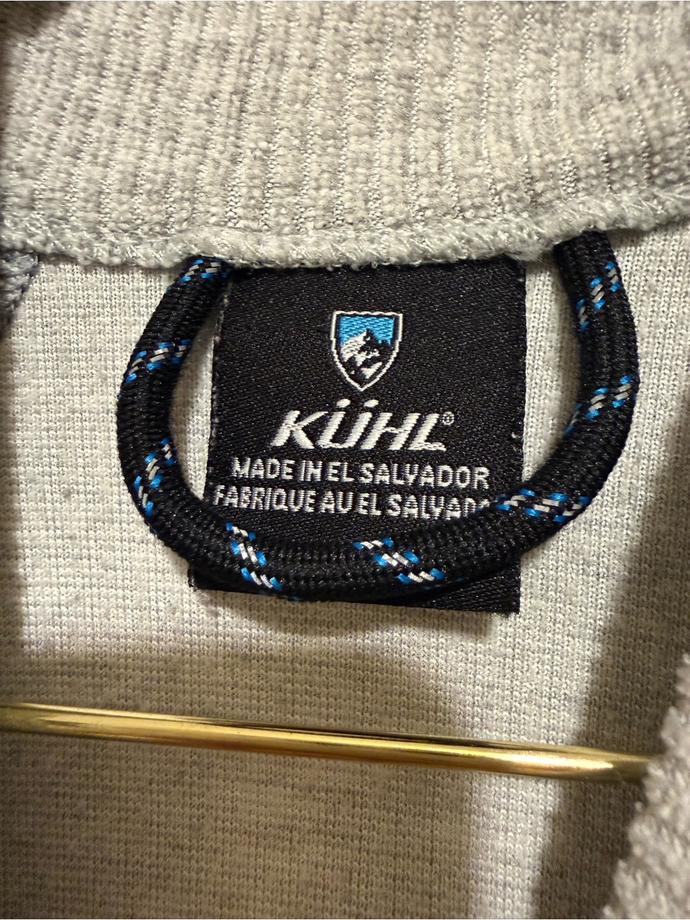 KULH Light Gray Zip-Up Ribbed Jacket Small - Picture 2 of 10